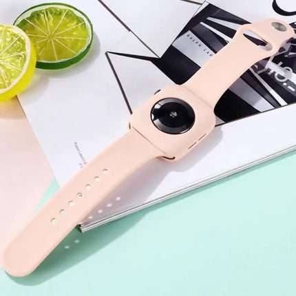 Silicone Strap With Protective Case For Apple Watch 41mm