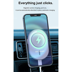 WiWU CH-306 15W Magnetic Wireless Car Charger with 360-Degree Adjustable Flexibility and Smart Protection