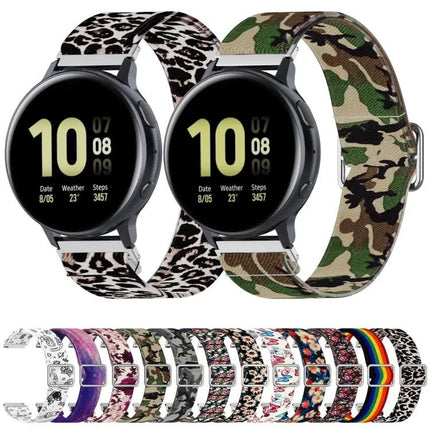 Adjustable Elastic Printed Replacement Watch Band 20/22mm