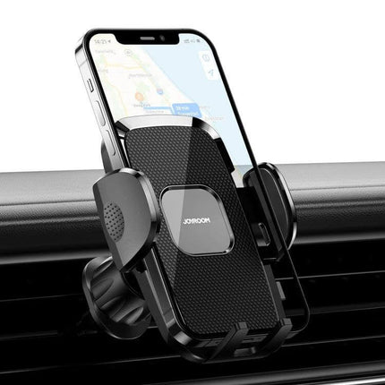 Joyroom Car Phone Holder 360 Degree Rotation for 4.7 to 6.9 Inch Phones mounted on car vent holding smartphone for navigation and hands-free use