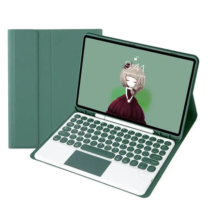 Detachable Bluetooth Keyboard Leather Case for iPad Air in Purple