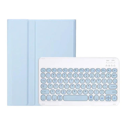 Detachable Bluetooth Keyboard Leather Case for iPad Air in White Ice