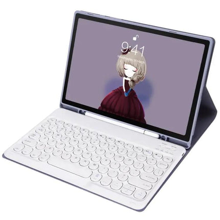 Detachable Bluetooth Keyboard Leather Case for iPad Air in White Ice