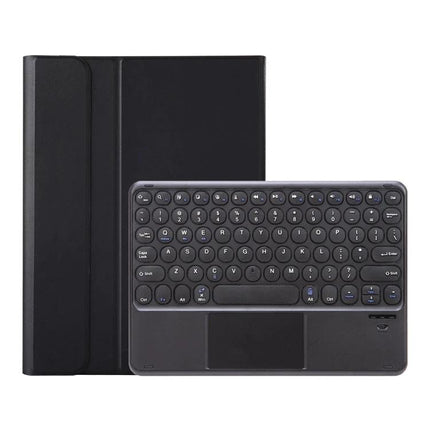 Detachable Bluetooth Keyboard Leather Case for iPad Air and Pro Models shown in black with detachable keyboard and protective folio