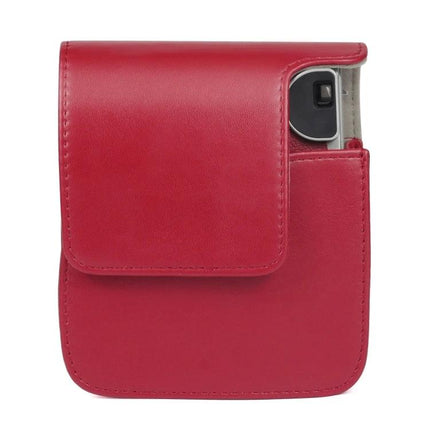 Camera Bag for Fujifilm Instax Mini 90 with Shoulder Strap in red polyurethane protecting instant camera from dust and scratches