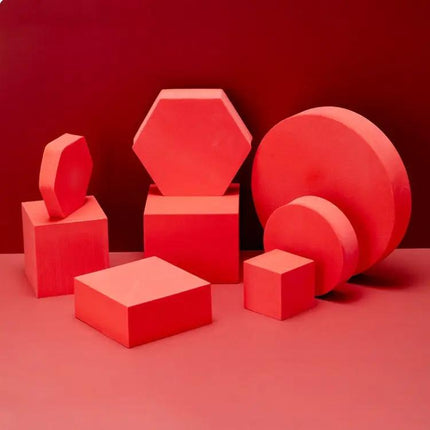 Solid Color Geometric Foam Display Props for Product Photography