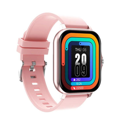 Smart Watch for Everyday Wear and Daily Activity Tracking - pink smartwatch showing time, heart rate, steps and colorful activity rings