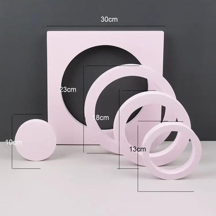 Solid Color Geometric Foam Props for Photo Backgrounds