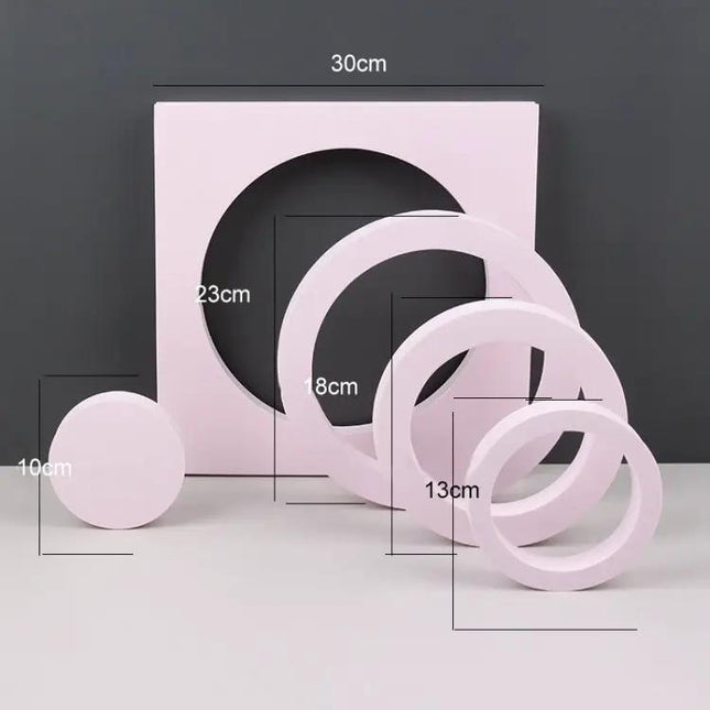 Solid Color Geometric Foam Props for Photo Backgrounds