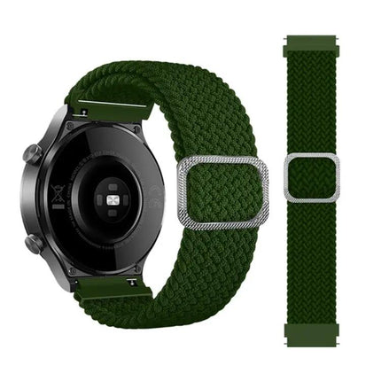 20mm Nylon Braided Elastic Adjustable Replacement Watch Band