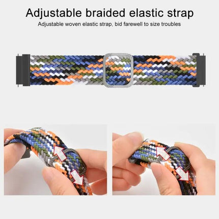 20mm Nylon Braided Elastic Adjustable Replacement Watch Band