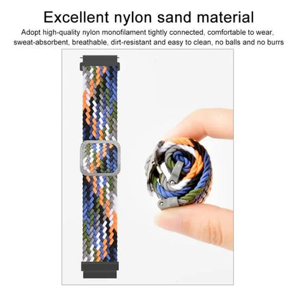 20mm Nylon Braided Elastic Adjustable Replacement Watch Band