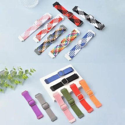 22mm Nylon Braided Elastic Adjustable Replacement Watchband