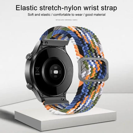 22mm Nylon Braided Elastic Adjustable Replacement Watchband