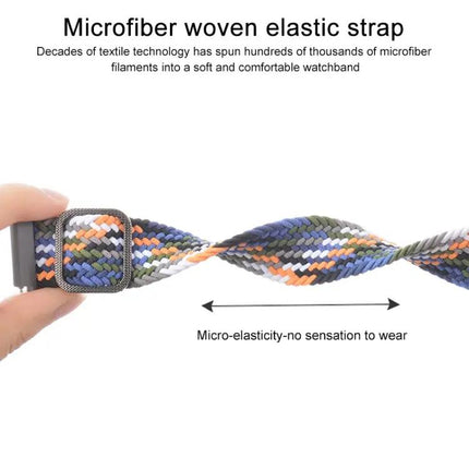 22mm Nylon Braided Elastic Adjustable Replacement Watchband