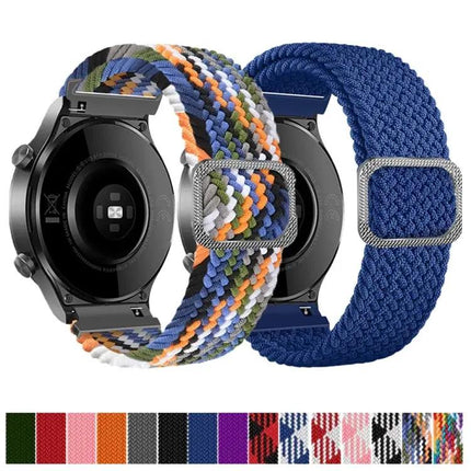 22mm Nylon Braided Elastic Adjustable Replacement Watchband