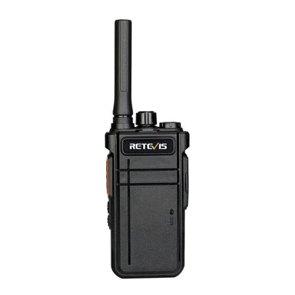 RETEVIS License-Free Bluetooth Walkie Talkie for Daily Use black handheld unit with antenna for outdoor and event communication