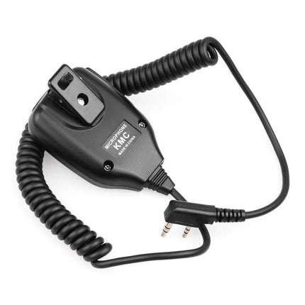 Retevis Handheld PTT Speaker Microphone for Clear Communication wired remote push-to-talk speaker mic with coiled cable