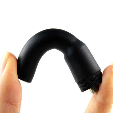 Retevis RT20 Dual Band Soft Antenna for Two-Way Radios held and bent to show flexible soft rubber design for VHF UHF signal improvement
