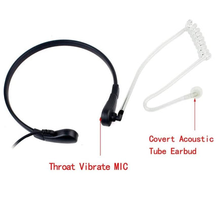 Retevis Throat PTT Acoustic Tube Earphone for Secure Communication throat-vibrate mic with covert acoustic tube earbud