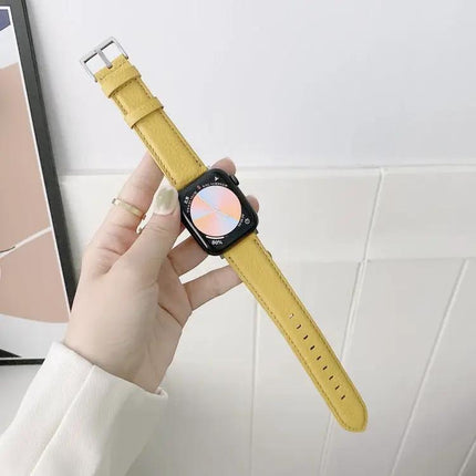 Lychee Texture Leather Watch Band for Apple Watch 42/44/49mm