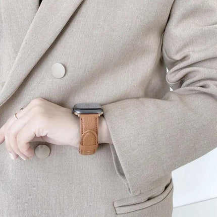 Lychee Texture Leather Watch Band for Apple Watch 42/44/49mm