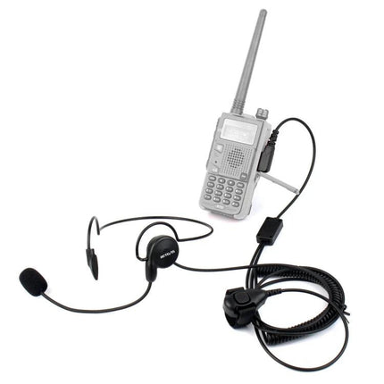 Retevis Finger PTT Earphone Microphone for Private Communication attached to two-way radio with compact finger PTT button for discreet hands-free use