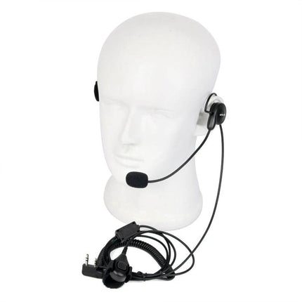 Retevis Finger PTT Earphone Microphone for Private Communication on headset with boom mic and finger PTT button for discreet hands-free use