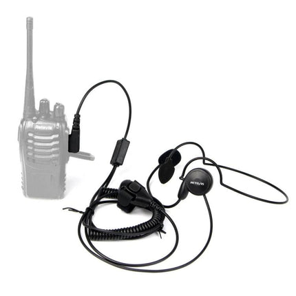 Retevis Finger PTT Earphone Microphone for Private Communication - compact finger PTT button earpiece for discreet security and hands-free use