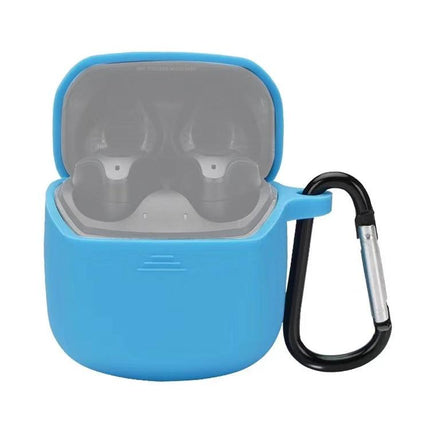 JBL Silicone Protective Case for Everyday Earphone Carry - blue silicone case with carabiner for JBL Club Pro + TWS