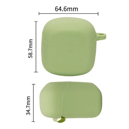 JBL Silicone Protective Case for Everyday Earphone Carry - light green durable silicone case with dimensions 64.6×58.7×34.7mm