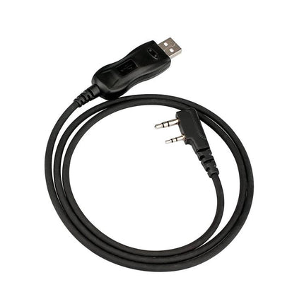 Retevis PC28 FTDI USB Programming Cable for Radio Devices, black USB-to-dual 3.5mm radio programming cable