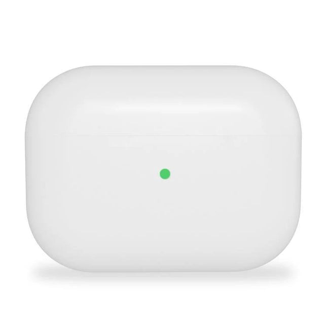 Ultra-Thin Silicone Case for Everyday AirPods Protection — white liquid silicone cover with front LED cutout, slim dustproof drop protection