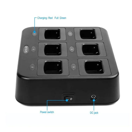 Retevis RTC777 Six-Way Charger for Walkie Talkies and Batteries