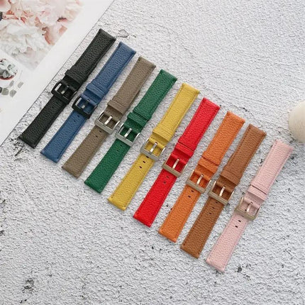 Leather Litchi Strap For Samsung Galaxy Watch 42 46mm