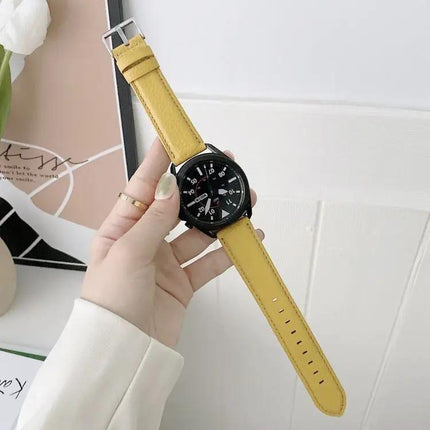 Litchi Leather Strap For Galaxy Watch Active2 40/44mm