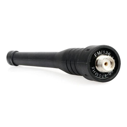 Retevis HA01 Dual-Band Antenna for Portable Radios — black VHF/UHF antenna with SMA connector, 2.15dBi gain for improved outdoor range and signal clarity
