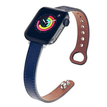 Leather Replacement Watch Band For Apple Watch 40mm 44mm