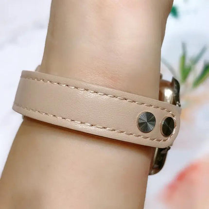 Leather Replacement Watch Band For Apple Watch 40mm 44mm