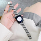 For Apple Watch Series  7  45mm / & 6 & SE & 5 & 4 44mm / Silver Black