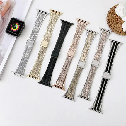 Double Line Steel Replacement Apple Watch Strap 38-45mm