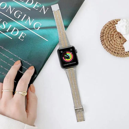 Double Line Steel Replacement Apple Watch Strap 38-45mm