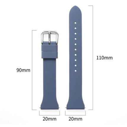 T-Shaped Buckle Silicone Replacement Watch Band 20mm