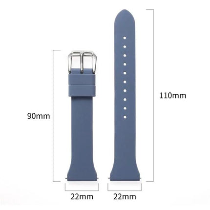 22mm T-Shaped Buckle Silicone Watch Strap Replacement