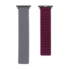 For Apple Watch Series 7  41mm / & 6 & SE & 5 & 4 40mm / Grey+Wine Red