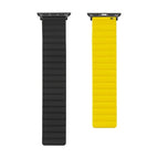 For Apple Watch Series  7  45mm / & 6 & SE & 5 & 4 44mm / Black+Yellow