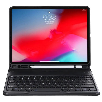 Detachable Bluetooth Keyboard Case for iPad Pro 11 with Stand showing keyboard, built‑in stand and Apple Pencil holder