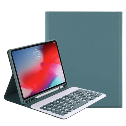 Detachable Bluetooth Keyboard Case for iPad Pro 11 with Stand showing tablet in typing position with removable keyboard and protective folio cover