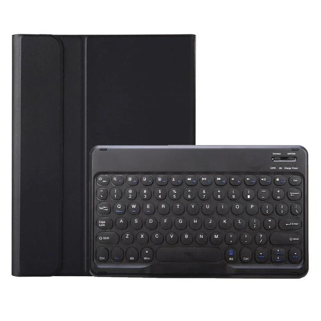 iPad Pro 11 Detachable Bluetooth Keyboard Case with Stand showing black protective cover and detachable Bluetooth keyboard with built-in stand