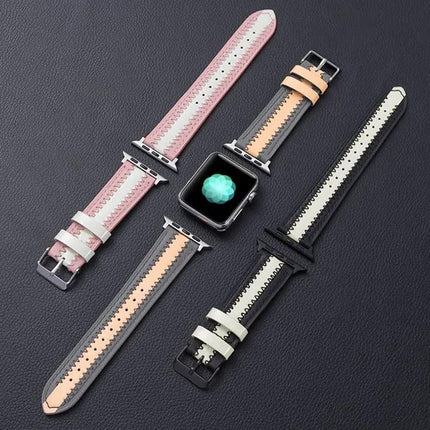 Cowhide Leather Luminous Band For Apple Watch 40/41/44/45mm